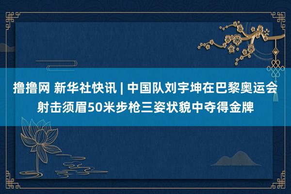 撸撸网 新华社快讯 | 中国队刘宇坤在巴黎奥运会射击须眉50米步枪三姿状貌中夺得金牌