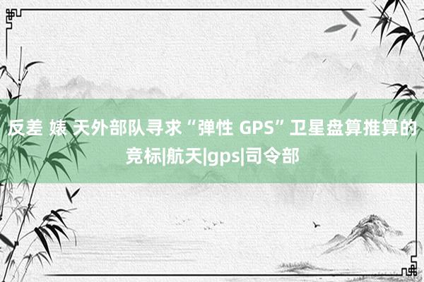 反差 婊 天外部队寻求“弹性 GPS”卫星盘算推算的竞标|航天|gps|司令部