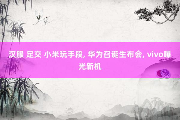 汉服 足交 小米玩手段, 华为召诞生布会, vivo曝光新机